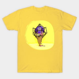 Spider Ice Cream (Yellow) T-Shirt